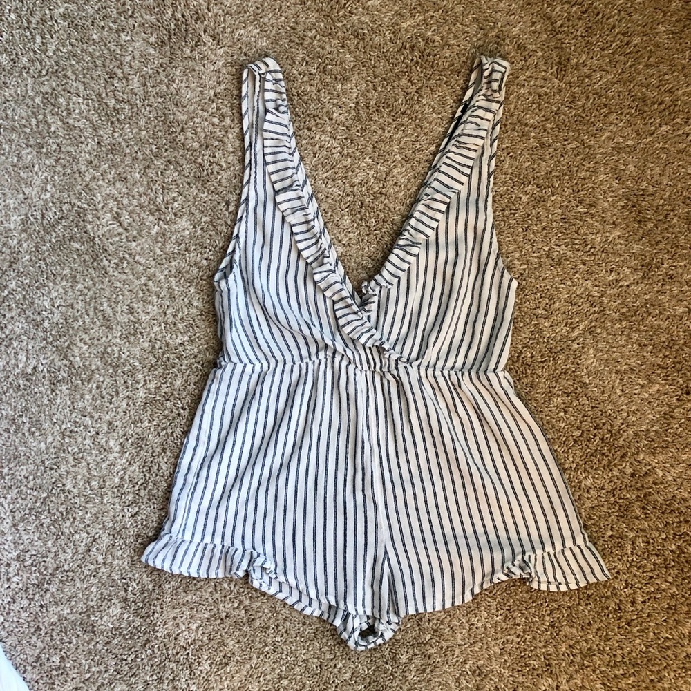 Top Shop Striped Romper